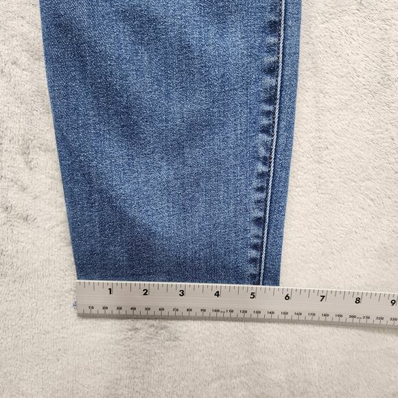 Everlane Jeans Womens 29 Blue The Vintage Skinny Jean Button Fly Raw Hem Stretch - Picture 14 of 15